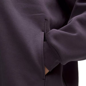 Sweat à capuche d'hiver surdimensionné pour femme, 100% coton, lourd, respirant, imperméable, avec logo personnalisé, vente en gros, fermeture éclair intégrale, design masque de ski - Product Image 4