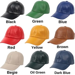 Sombreros bordados 3D de piel de cordero de cuero genuino, gorras de colores sólidos con logotipos personalizados para deportes de playa, pesca, viajes, servicio OEM ODM - Product Image 3