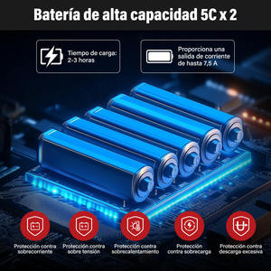 Taladro de Impacto sin Escobillas Pointekx 21V 1.5Ah Rojo y Negro, Herramienta Profesional para Trabajar la Madera con Velocidad Variable - Product Image 6