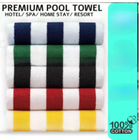 Usine directe 100% coton Premium rayé serviettes de bain ensembles multi-couleur fil teint personnalisable hôtels, Resorts-fabrication OEM