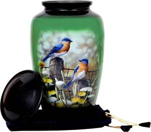 Urna Funeraria Moderna para Cenizas de Adultos, Diseño de Aves, Urna de Metal Hecha a Mano, Grande, 3.5 Litros, Florero de Mesa, Precio al por Mayor - Product Image 2