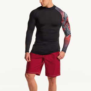 Compression Mma Rashguard Jiu Jitsu Fitness Boxing Jerseys <b>Bjj</b> Gym Training <b>Rash</b> <b>Guard</b> Men - Product Image 3
