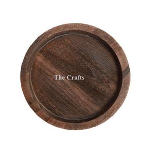 El mejor diseño de placa de cargador de madera debajo de la placa de cargador de forma redonda hecha a mano para uso en hoteles domésticos - Product Image 2