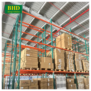 ชั้นวางพาเลทแบบเลือกความยาวได้ตามมาตรฐานเราคลังสินค้า5ชั้นเหล็กสีเขียวแบบตั้งตรงราคาไม่แพง - Product Image 4