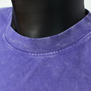 Camiseta OEM personalizada, 100% algodón, estampada, de gramaje pesado, lavada con lejía y ácido, estilo vintage, talla grande para hombre, oversize. - Product Image 4