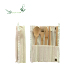 Ensemble de couverts en bois Ensemble de couverts en bambou/bambou avec sac/ensemble de couverts en bambou d'Eco2go Vietnam - Product Image 1