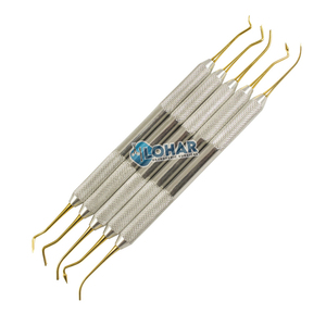 Juego de 6 uds de instrumentos de amalgama de relleno Anterior Posterior compuesto Dental juego completo/escalador de Limpieza de dientes cureta Gracey - Product Image 3