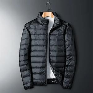 Veste matelassée en toile ultra légère et imperméable pour hommes, manteau à col à capuche pour l'automne et l'hiver, design de canard blanc, portable pour l'extérieur - Product Image 6