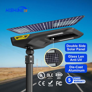 Hishine 150W <span class=keywords><strong>Solar</strong></span> <span class=keywords><strong>LED</strong></span> Street Light Ultra-Lumens 165lm/W Paneles solares dobles Cobra Head para uso en carretera en campo al aire libre - Product Image 1