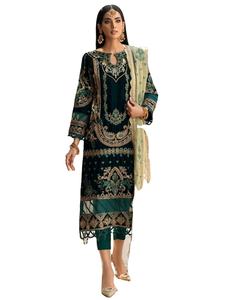 Vestido de boda de lujo, bordado de terciopelo, estilo indio, paquistaní, Kameez, gran oferta, Colección 2023 - Product Image 1