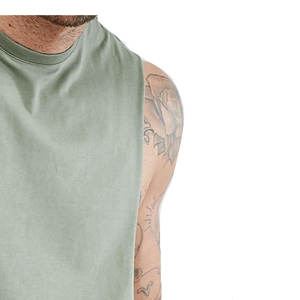 Camiseta sin mangas de hombre de mejor material precio barato de alta calidad hecha en el mejor material camiseta sin mangas de hombre personalizada - Product Image 3