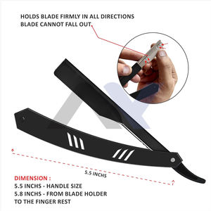 Navaja de Afeitar Profesional de Acero Inoxidable para Hombre, con Bloqueo Deslizante, Hoja Única, Resistente al Óxido, para Barbería - Product Image 5