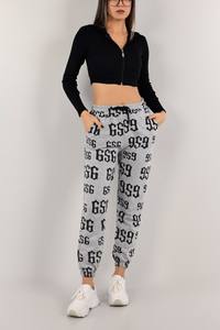 <b>Women's</b> Custom Logo Print Fashion Jogging Sweat <b>Pants</b> Autumn Gym Wear Legging with High Logo Visibility - Product Image 2