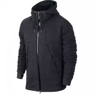 Sweatshirts à capuche surdimensionnés du fabricant personnalisés pour sweatshirts à capuche en éponge française délavée à l'acide 180ct Zip Solid pour hommes - Product Image 1