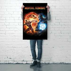 Póster de Mortal Kombat 9, Impresión Digital, Estilo Colgante, con Diseño de Ninjas y Dragones - Product Image 1