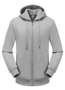 Sweat à capuche en coton épais et lourd pour femme, avec fermeture éclair intégrale, logo imprimé sur le devant, broderie premium, confortable, OEM, pour l'hiver/l'automne - Product Image 4
