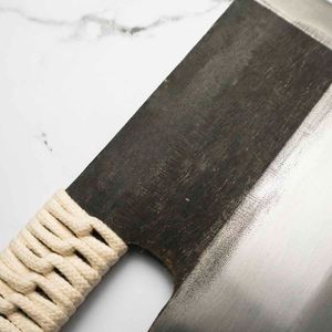 Cuchillo Menkiri / Sobakiri de acero al carbono con mango de cuerda fina atado a mano tradicional, el mejor regalo para mamá para usos en la cocina. - Product Image 6