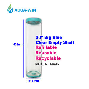 Boîtier de filtre à eau vide rechargeable Big Blue de 20 pouces pour média de filtration de purification - Product Image 1