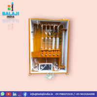 Equipo de Prueba de Alta Precisión con Bureta de Vidrio Borosilicato 3.3 Orsat 5 de 100 ml, con Marco de Madera, Calidad Premium