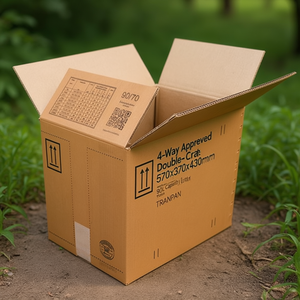 4-Way Approved Double-Walled <b>Crate</b> 570x370x430mm 90L Capacity TRANSPAK 10 Units - Product Image 3