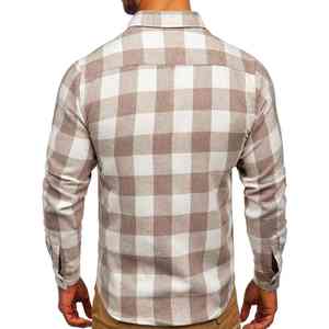 Chemise en flanelle pour homme, conçue avec des fibres brossées chaudes, confort respirant, toucher durable et style outdoor, chemises pour hommes - Product Image 2