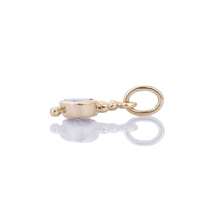 Colgante de oro amarillo sólido de 14 quilates, colgante minimalista de piedras preciosas ovaladas de tanzanita Natural para joyería elegante de fiesta - Product Image 3