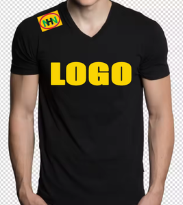 <b>Men's</b> Formal 100% Polyester Knitted <b>V</b>-<b>Neck</b> <b>T</b>-<b>Shirt</b> Breathable Regular Short Sleeve Solid 180 Grams Silk Screen Printed Front - Product Image 4