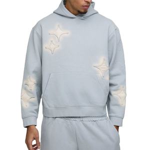 Sweats à capuche vintage en détresse lavés à l'acide sur mesure 100% coton Design de base pour la vente d'hiver Logo de broderie - Product Image 3