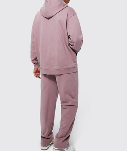 ชุดกีฬาใส่ได้ทั้งชายและหญิงเสื้อผ้าออกกำลังกายในยิมชุดวอร์มเสื้อฮู้ดแบบสวมหัวสีพื้นลำลองไซส์ใหญ่พิเศษ - Product Image 5