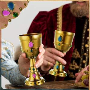 Premium Modern Gold Brass Molded Crown Wine <b>Goblet</b> Collectible Chalice 1000ml Eco-Friendly for Outdoor & Home Display & Use - Product Image 5