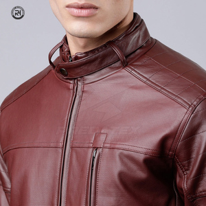 Chaqueta Bomber de cuero personalizada para hombre, temporada de primavera, logotipo frontal, a prueba de viento, impermeable, venta al por mayor, etiqueta privada disponible - Product Image 2