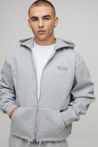 Zip up Crop Bottom Haute Qualité Conception Personnalisée Automne Vente Chaude Hommes Sweats À Capuche Casual 100% Coton Poche - Product Image 5