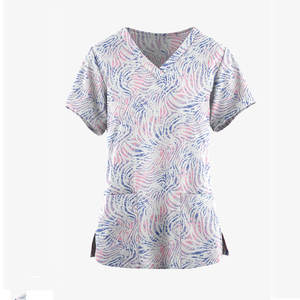 Tenues médicales pour femmes, blouses d'infirmière en polyester extensible, uniformes d'hôpital, chemise à lacets - Product Image 1