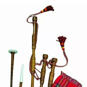 Bagpipes écossais professionnels en bois de rose brun, taille standard, avec montures argentées, idéaux pour la pratique, accessoires d'instruments de musique OEM - Product Image 2