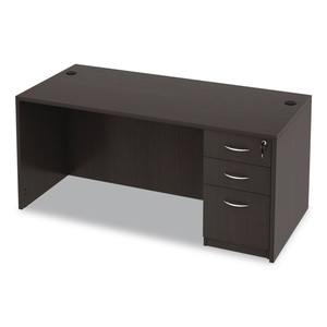 Coque de bureau droite de la série Alera Valencia ALEVA216630ES 65 pouces. X 29,5 pouces Bureaux de bureau Espresso durables de 29,63 po - X 29,63 po - Product Image 6