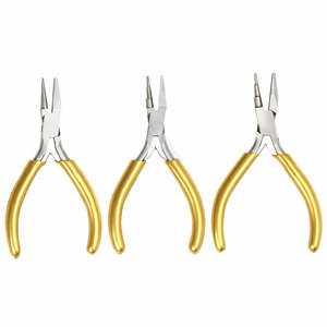 Juego de 3 Pinzas Cóncavas Redondas Profesionales para Joyería, Ideal para Proyectos de Bricolaje y Trabajos con Alambre - Product Image 2