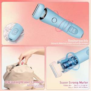 เครื่องโกนขนไฟฟ้าสำหรับผู้หญิง 2-in-1 ไร้สาย UBS IPX7 กันน้ำ ใช้ได้ทั้งแบบเปียก/แห้ง โกนขนบิกินี่และใบหน้า ใบมีดคู่ - Product Image 1