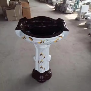 Lavabo de Pedestal Autolimpieza Nuevo modelo Lavabo de diseño de ley con Pedestal Hecho en India Sanitario de cerámica de calidad - Product Image 1