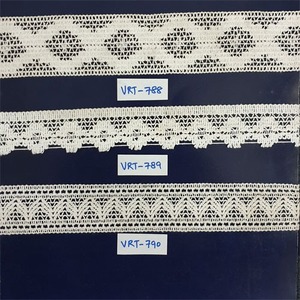 Cordones de gasa de algodón 100% hechos a medida para diseñadores y fabricantes de ropa con flecos de cuentas y decoraciones de borlas - Product Image 6