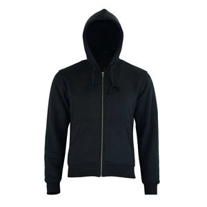 เสื้อฮู้ดผู้ชายไซส์ใหญ่แบบซิป ผ้าฟลีซสำหรับฤดูหนาว รับทำโลโก้ตามสั่ง ปี 2025 ผลิตแบบ OEM คุณภาพพรีเมียม ผ้าฝ้ายผสมเคฟลาร์ - Product Image 2