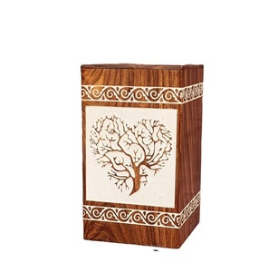 Urnes en bois pour cendres humaines Crémation Boîte en bois Urne arbre de vie funéraire Cendres adultes Urne personnalisée - Product Image 3