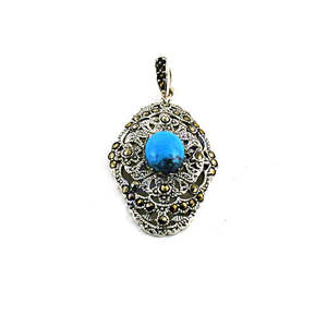Collier pendentif en perles plaqué or Art Déco pour femmes - Product Image 3