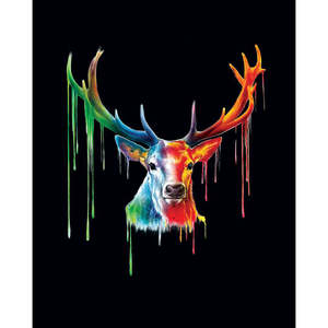 Póster de acuarelas de ciervos místicos modernos con un toque contemporáneo - Product Image 1