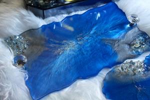 ถาดเรซิ่นพร้อมที่รองแก้ว งานแฮนด์เมด ปรับแต่งได้ ชุดตกแต่งสำหรับห้องนั่งเล่นและสำนักงาน ดีไซน์เรียบง่าย - Product Image 6