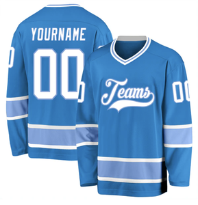 Jerseys de poliéster de hockey sobre hielo de malla personalizada bordado de equipo profesional su propia ropa única de hockey sobre hielo - Product Image 1