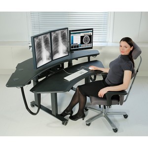 Bureau de studio réglable en métal SMARTDESK STUDIO PRO avec surface aspect caoutchouc, hauteur réglable (65-130 cm), caractéristiques premium - Product Image 3
