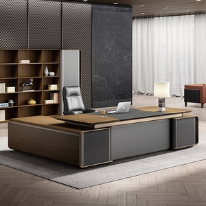 modern wood manager <b>desk</b> luxury ceo executive table high end commercial office furniture solid wood mdf boss <b>workstation</b> - Product Image 4