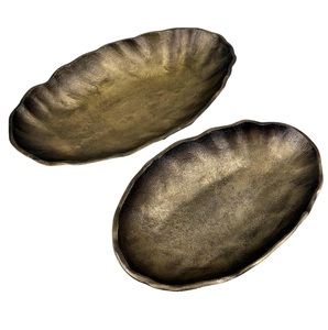 Tazón decorativo redondo con acabado en cobre de fabricante turquesa grande de metal fundido de calidad superior con acabado en bronce Ideal - Product Image 5