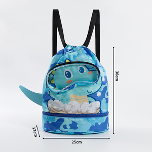 Little Pony Crocodile Patterns zaino da nuoto con coulisse da ragazza zaino da nuoto con coda di ali dal Design carino - Product Image 3