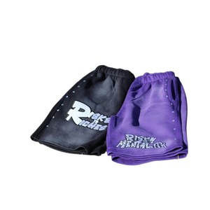 Custom Embroidery Vintage Cotton French Terry <b>Men's</b> <b>Shorts</b> With Drawstring Custom Acid Wash Printed Rhinestone <b>Men's</b> <b>Shorts</b> - Product Image 2